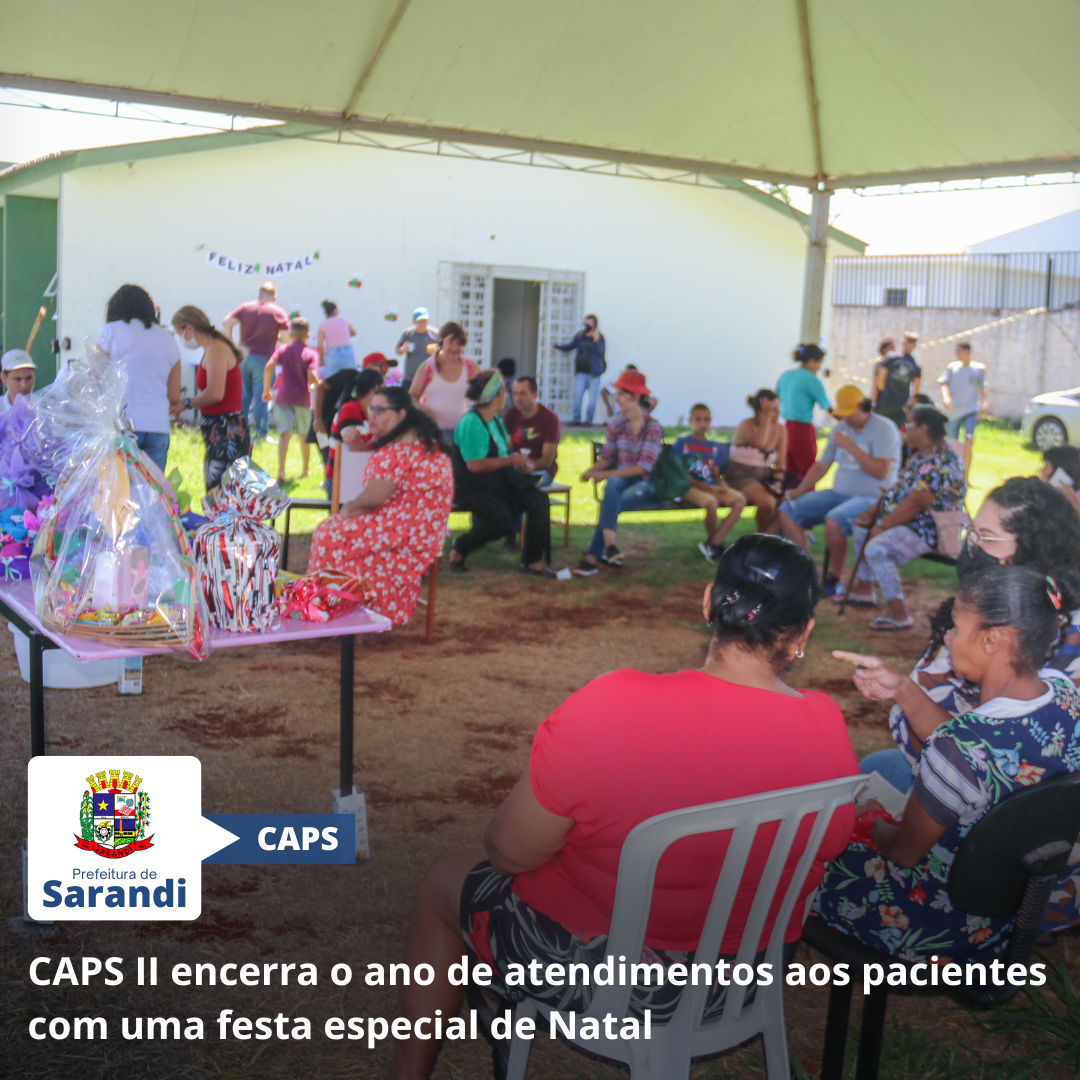 CAPS II encerra o ano de atendimentos aos pacientes com uma festa especial de Natal
